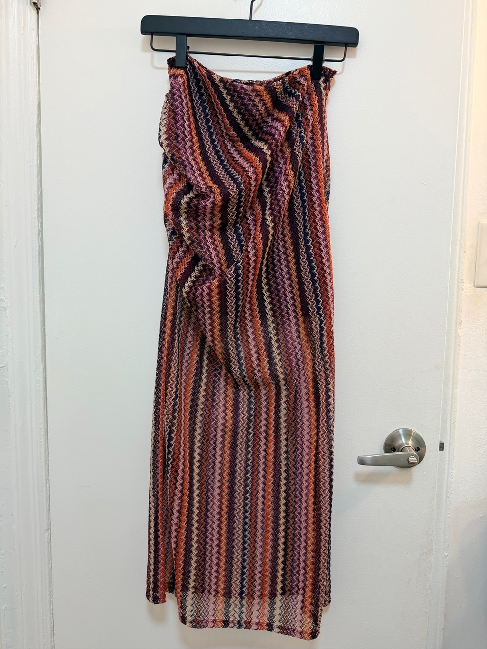 Francesca's Collections Striped Midi Skirt